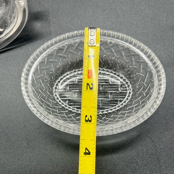 Vintage Imperial Lenox Glass Bunny Rabbit On Basket Candy Trinket Dish Box Lid - Picture 13 of 13